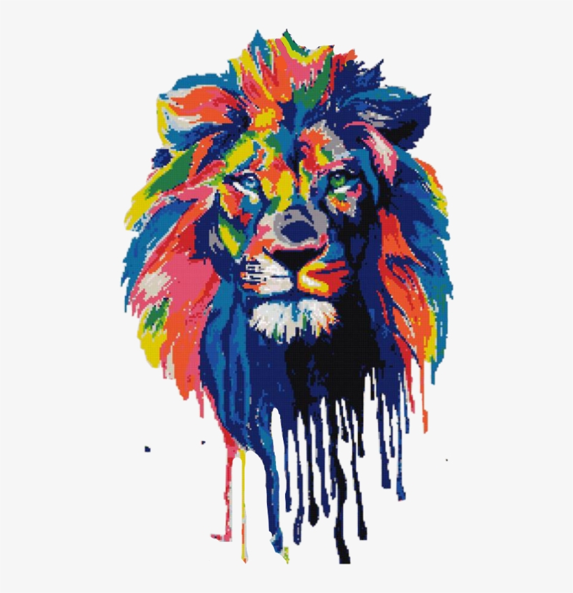 Paint Night Lion, transparent png