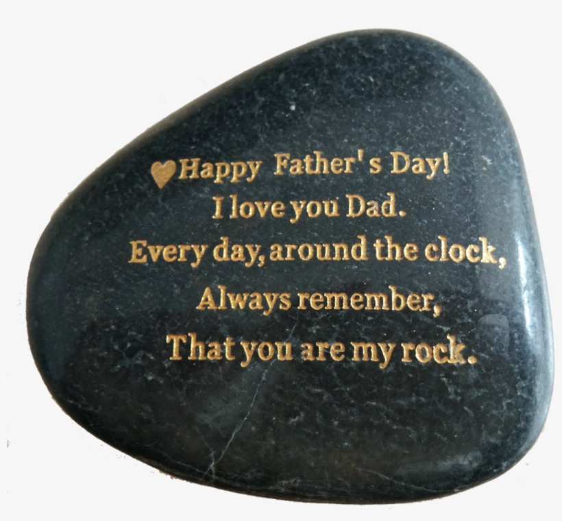Father's Day Gifts, Engraved Rock Gift - Gift, transparent png