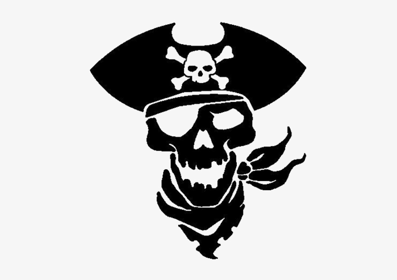 Pirate Skull Png Background Image - Pirate Decal - 500x500 PNG Download