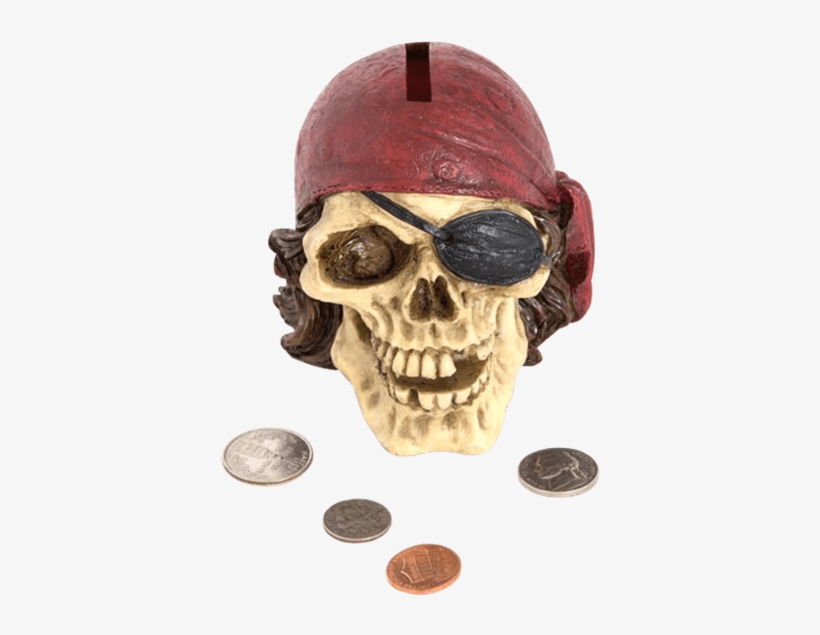 Pirate Skull Piggy Bank - Home Accents Pirate Skull Money Coin Piggy Bank 4 High, transparent png