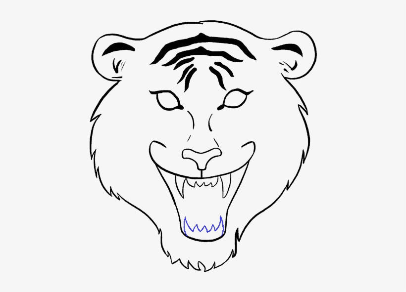 Vector Stock How To Draw A - Tiger Face Drawing Easy, transparent png