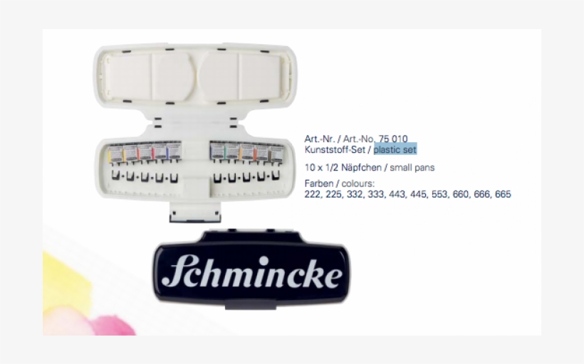 Schmincke Akademie Watercolour Set 12 Large Pans, transparent png