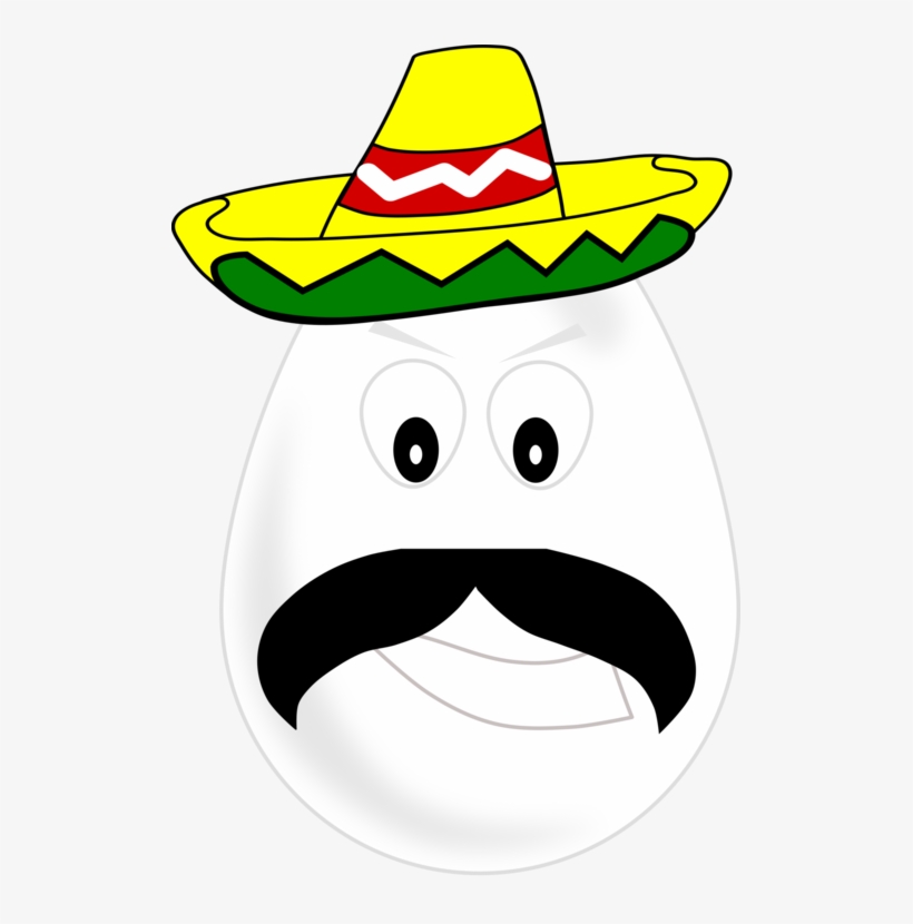 Mexican Cuisine Sombrero Hat Taco Egg - Egg With Sombrero, transparent png