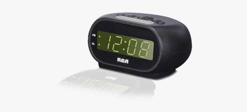 Alarm Clock - Rca Rcd10 Alarm Clock With 0.7" Lcd Display, Green, transparent png
