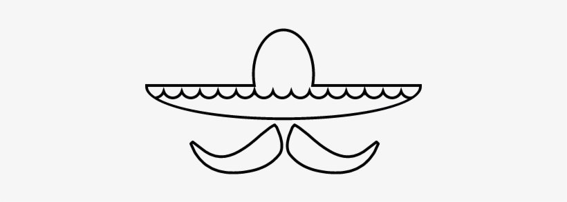 Mexican Hat And Mustache, Ios 7 Interface Symbol Vector - White Mexican Hat Png, transparent png