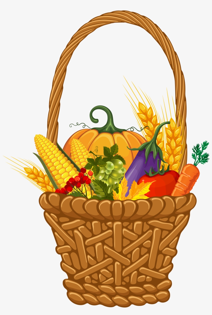 28 Collection Of Thanksgiving Baskets Clipart - Harvest Clipart, transparent png