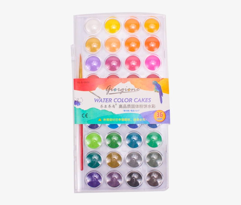 Colored Solid Watercolor Paint Set Portable Watercolor - Bead, transparent png
