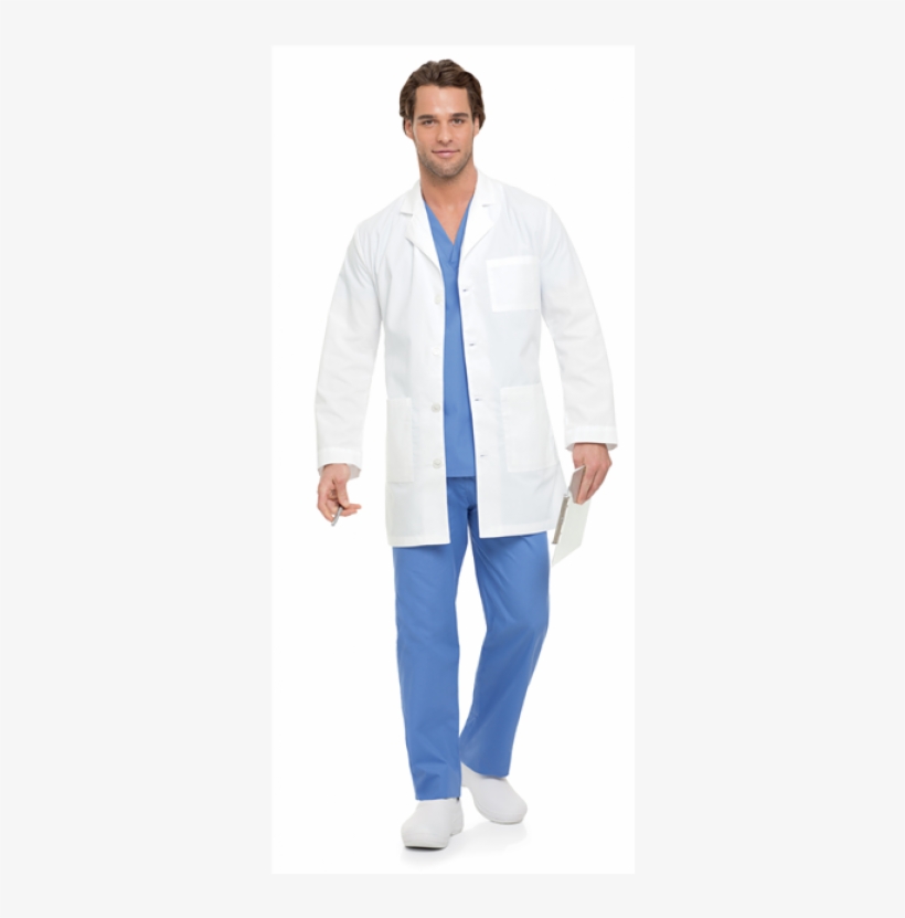 Men's Lab Coat - Scrubs White Coat, transparent png