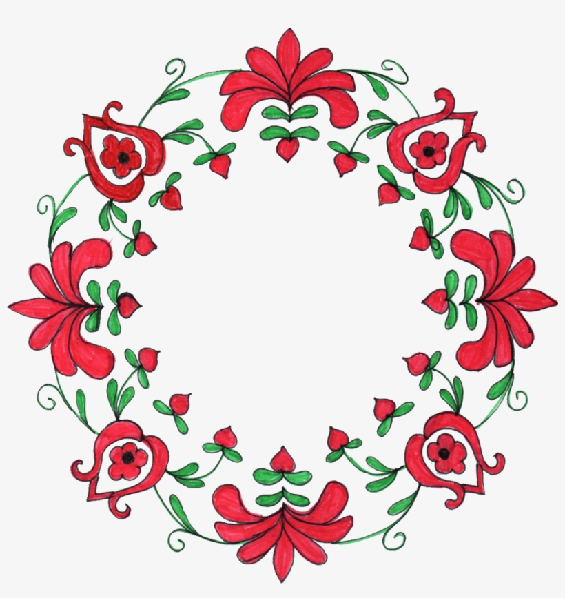 Png File Size - Flower Design In Circle For Drawing, transparent png