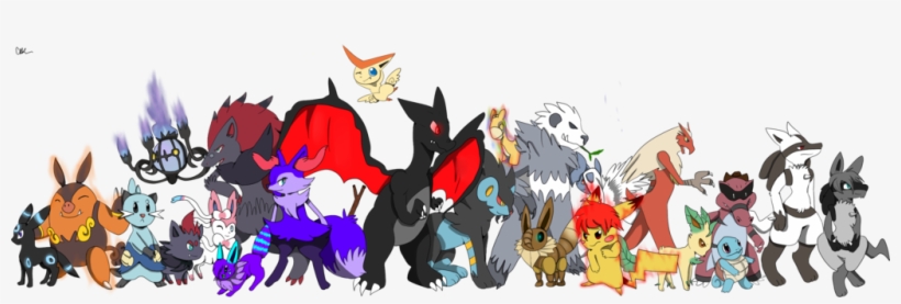 Big Pokemon Group By Katiekatehedgie On Deviantart - Pokemon Group Png, transparent png