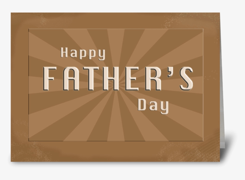 Happy Father's Day Rays Greeting Card - Father's Day Burst Card, transparent png