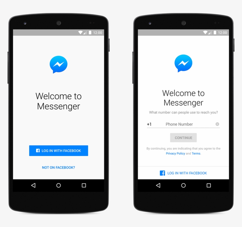Zdnet Messenger Sign Up Android - Facebook Messenger Login Screen, transparent png