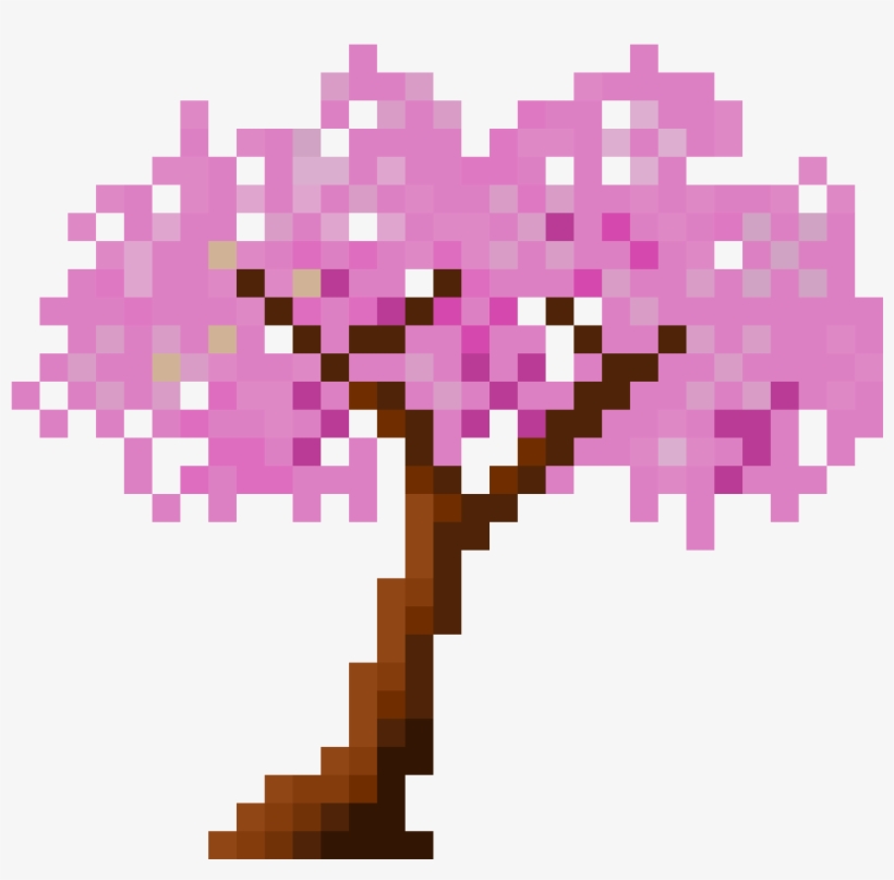 Cherry Blossom Tree - Рисунок По Клеточкам Сакура, transparent png