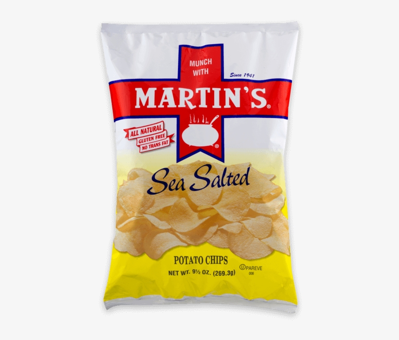 Martin's Sea Salted Potato Chips - Martin's Sour Cream & Onion Potato Chips - 10 Oz, transparent png