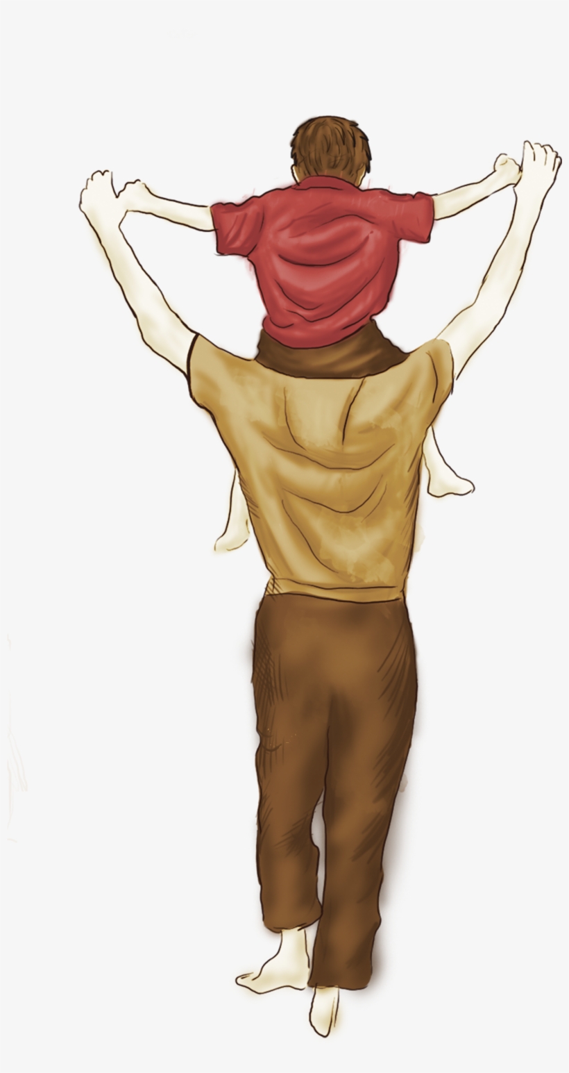 Hand Drawn Cartoon Father S Day Decoration Vector - Father's Day, transparent png