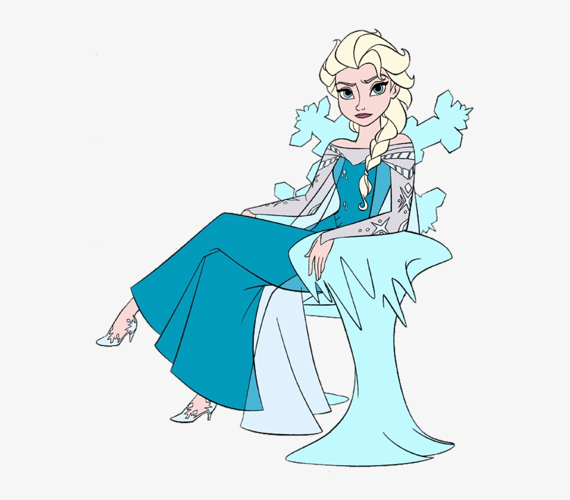 For More Disney Frozen Clipart, Including Large Images - Elsa Sitting In Chair, transparent png