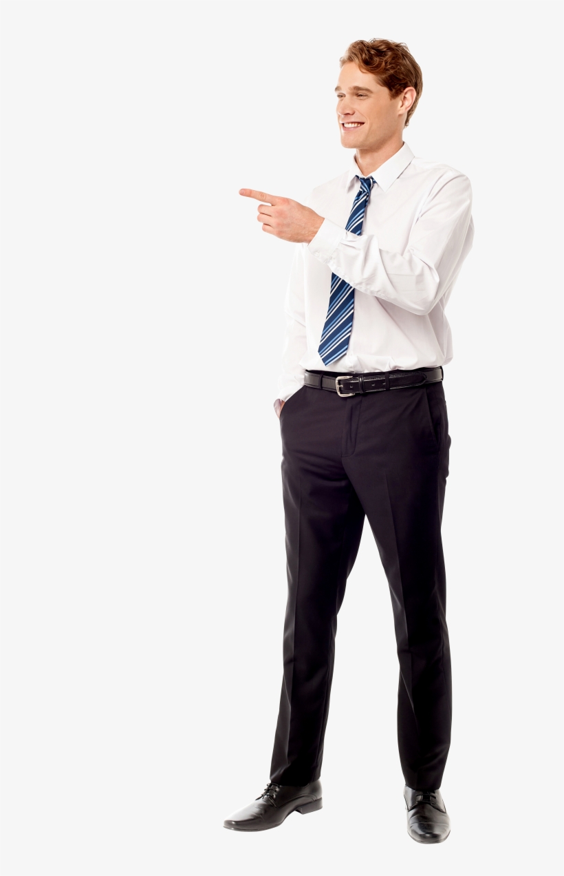 Men Pointing Left Png Image - Standing, transparent png