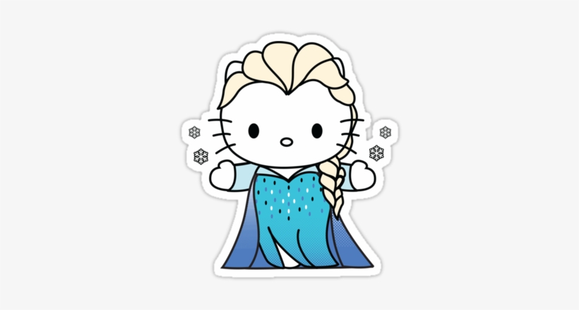 155 Images About Frozen ❄ ❄ ❄ On We Heart It - Hello Kitty And Elsa, transparent png