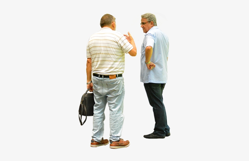 Two Old Or Middle Age Men Standing And Griping About - Men Standing, transparent png