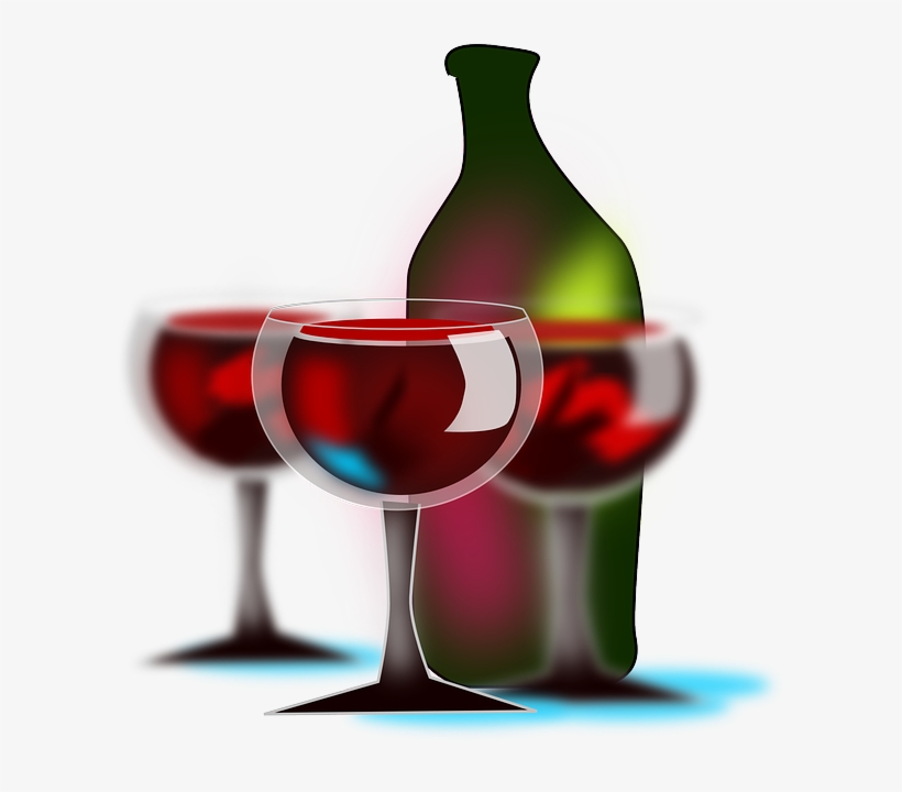 Wine Glasses, Wine, Bottle, Drink, Party, Red Wine - Botella De Vino Png Transparente, transparent png