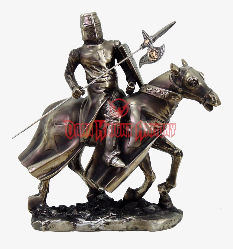 Mounted Medieval Knight Halberdier Statue - My Wife Is A Battle Axe, transparent png