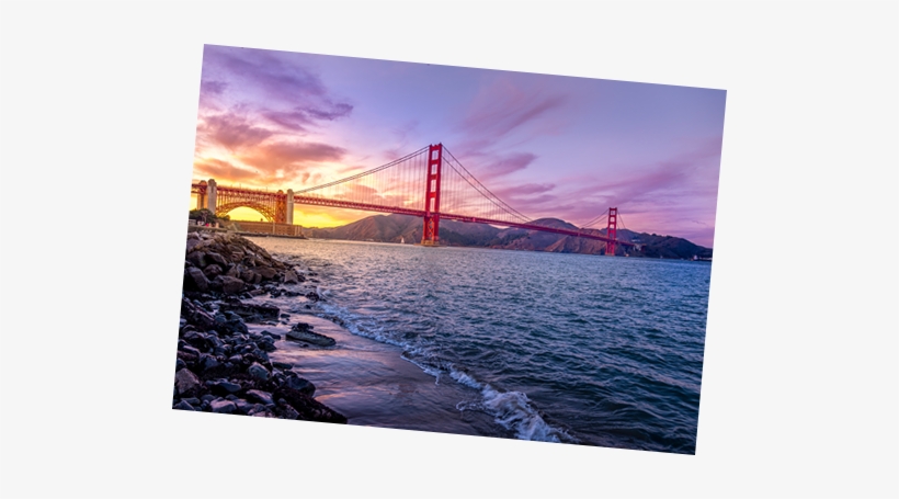 Golden Gate Bridge At Night - Golden Gate Bridge, transparent png