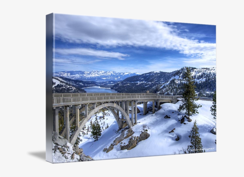 Snow Bridge Png - Gallery-wrapped Canvas Art Print 32 X 21 Entitled Rainbow, transparent png