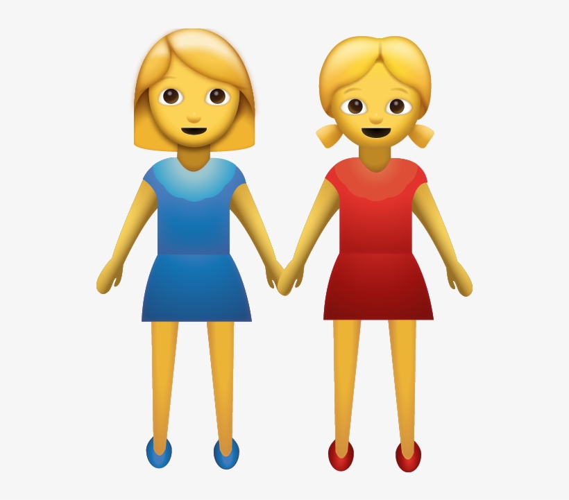 Download Ai File - Two Women Holding Hands Emoji, transparent png