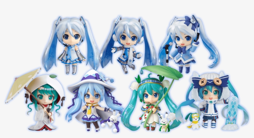 Snow Miku 2012 Original Costume Designed By Nanaka - Nendoroid Snow Miku 2016 Snow Owl Version, transparent png