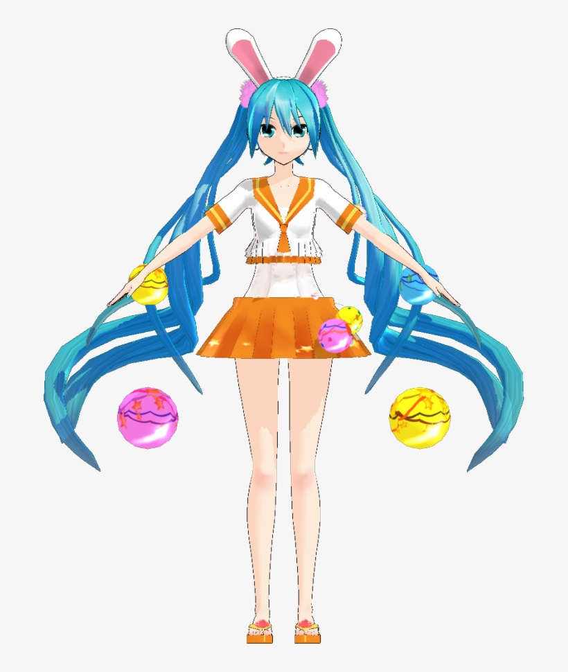 Miku Hatsune Summer Clothes - Clip Art, transparent png