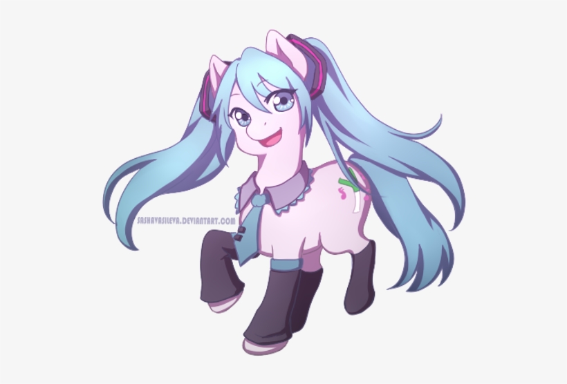Sashavasileva, Clothes, Hatsune Miku, Ponified, Safe, - Hatsune Miku Pony, transparent png