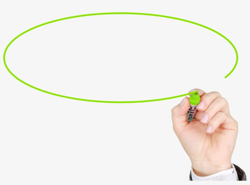 Hand Holding Green Marker Png Transparent Image - Hand Holding Marker Png, transparent png