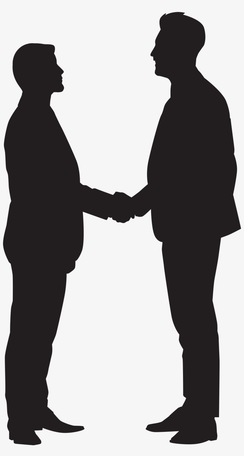 People Shaking Hands Silhouette, transparent png