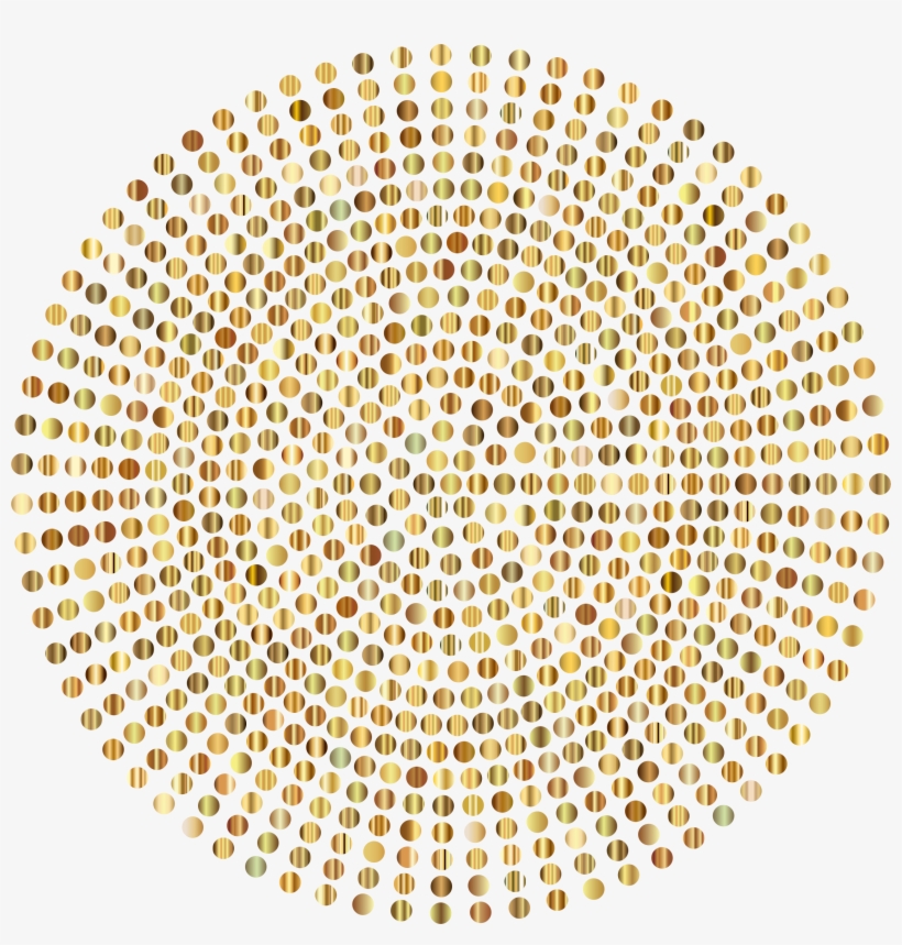 This Free Icons Png Design Of Gold Radial Dots No Background, transparent png