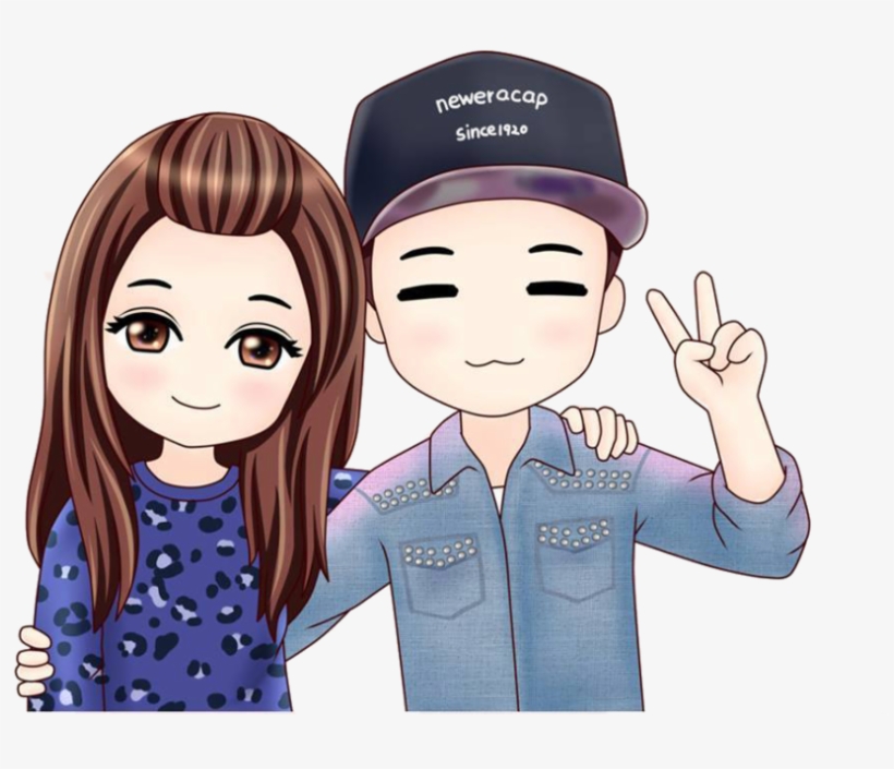 Monday Couple Chibi Png By Minhoonie On Deviantart - Chibi Couple, transparent png