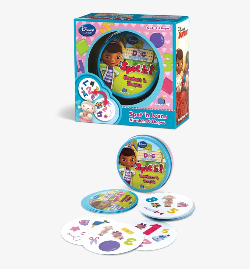 Doc Mcstuffins, Lambie, Hallie And Stuffy Add To The - Blue Orange Spot It! Doc Mcstuffins - Numbers, transparent png