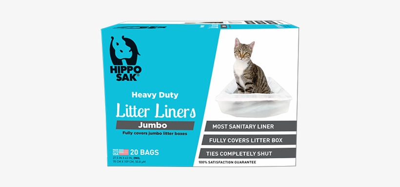 Jumbo Litter Liners - Hippo Sak Plant Based - Tall Kitchen Bags, transparent png