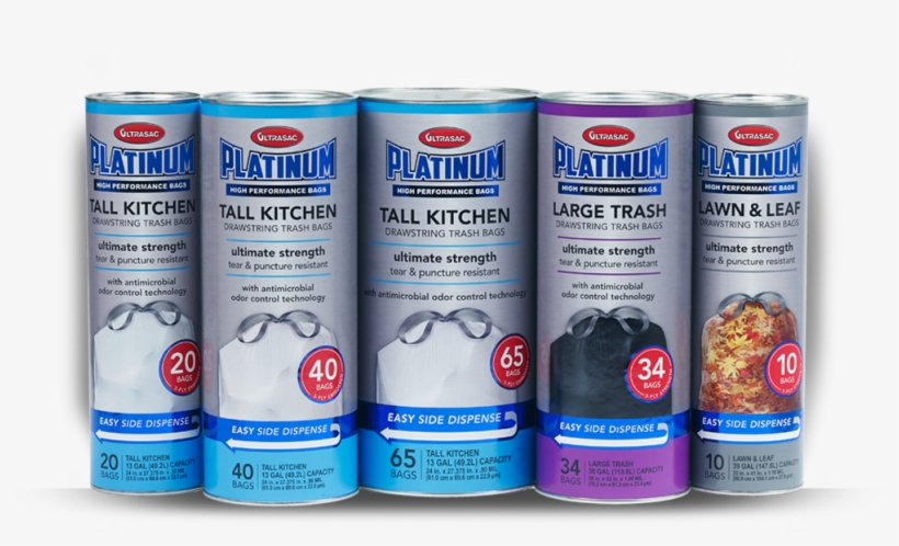 Explore Platinum → - Ultrasac Platinum Ulp 013009040 Kitchen Drawstring, transparent png