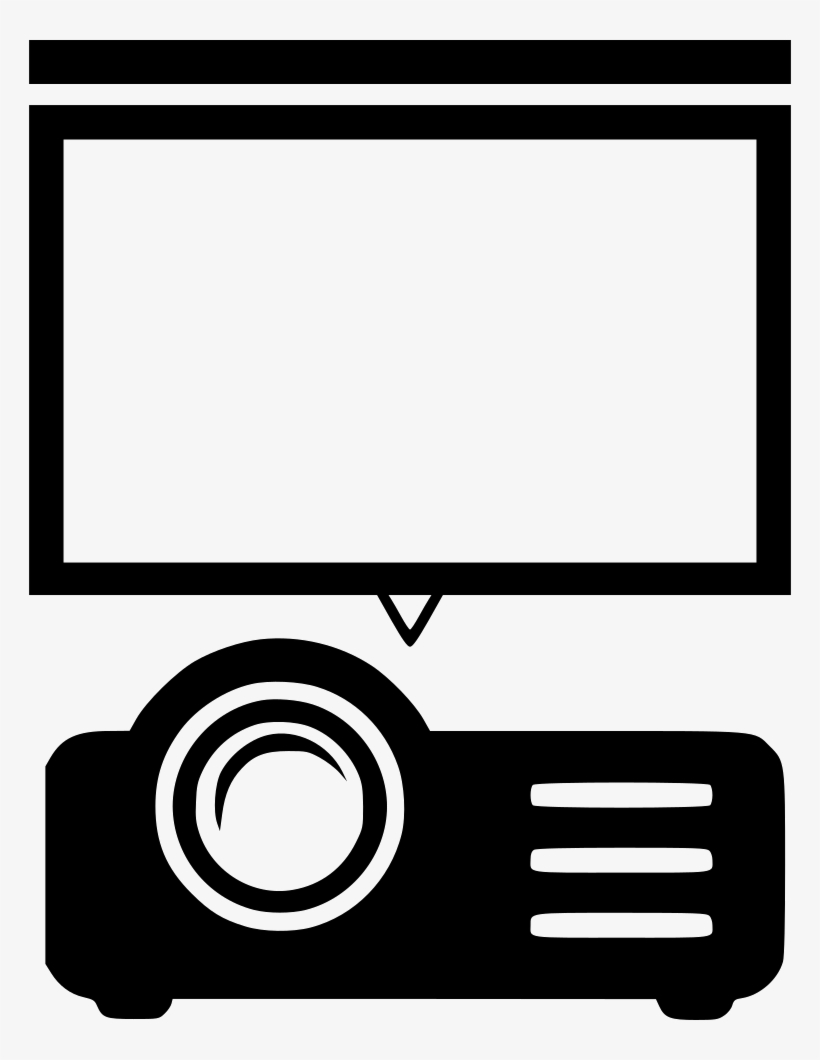 Projector Screen Movie Presentation - Projector Icon Png, transparent png