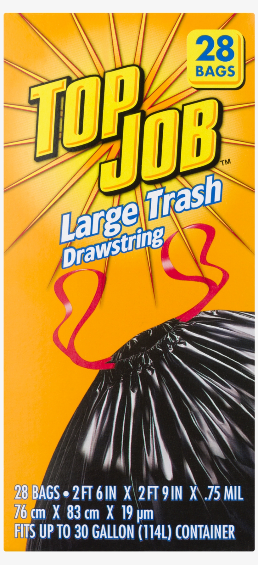 Top Job 30 Gallon Container Large Trash Drawstring - Top Job Lavender Scent Tall Kitchen Drawstring, 40, transparent png