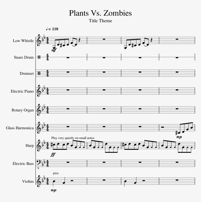 Zombies Sheet Music 1 Of 14 Pages Music 850x1100 PNG Download PNGkit