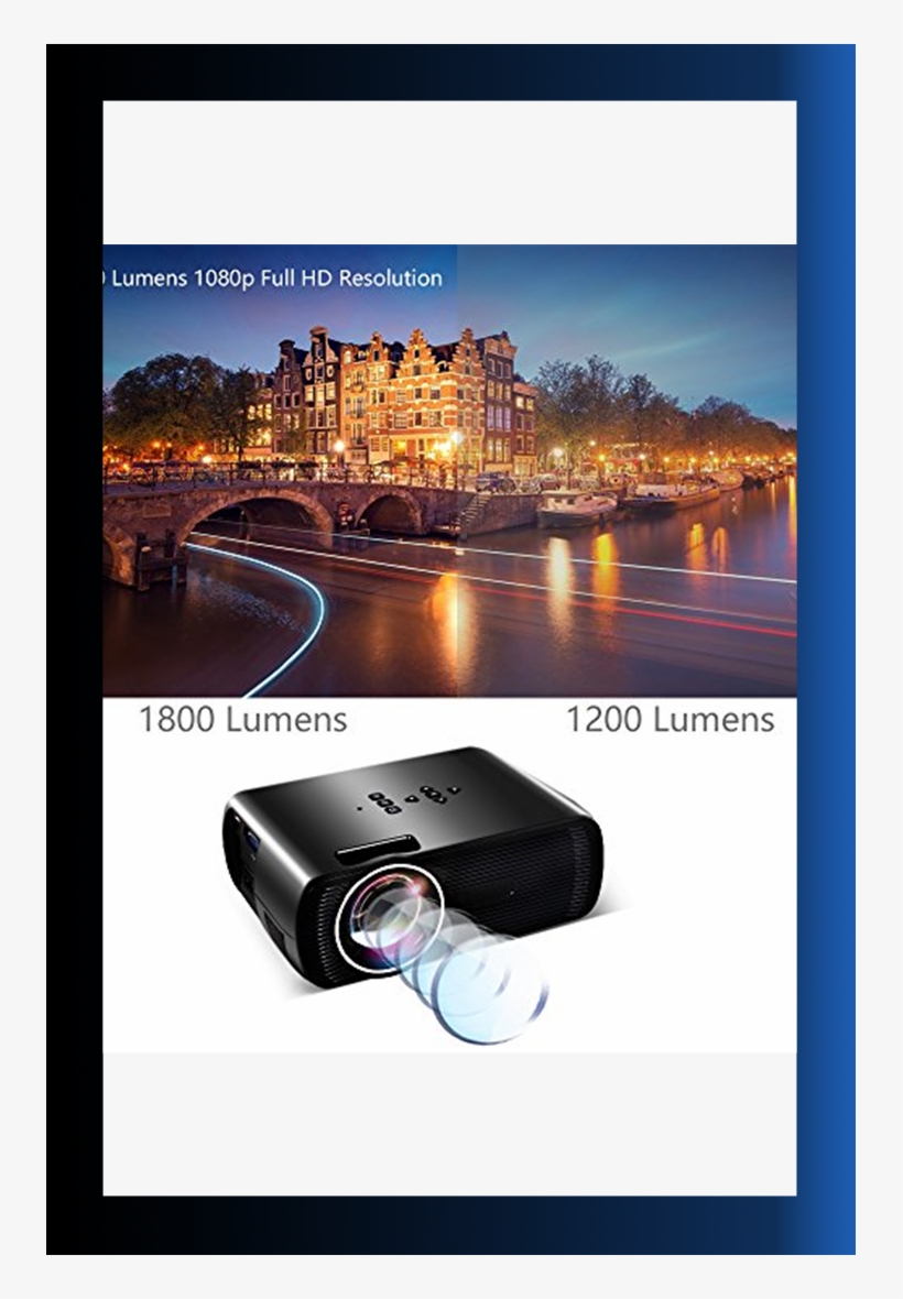 1800 Lumens Lcd Video Projector, Konomio Multimedia - Amsterdam Night Wallpaper Hd, transparent png