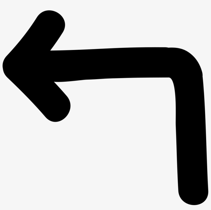 Back Arrow Pointing Left Hand Drawn Symbol Comments - Flechas Apuntando Ala Izquierda, transparent png