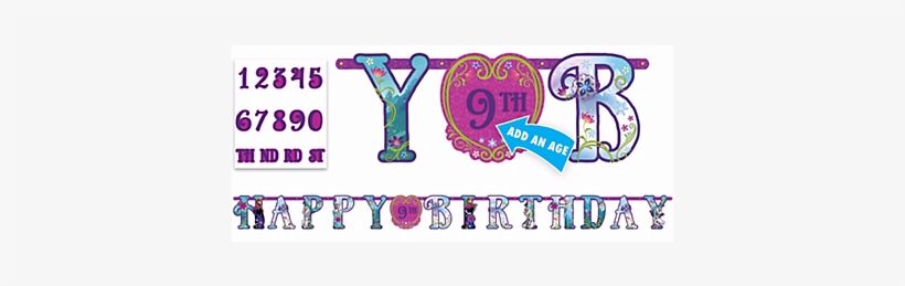 Disney Frozen Jumbo Add An Age Letter Banner - Disney Frozen Jumbo 'add An Age' Birthday Banner, transparent png