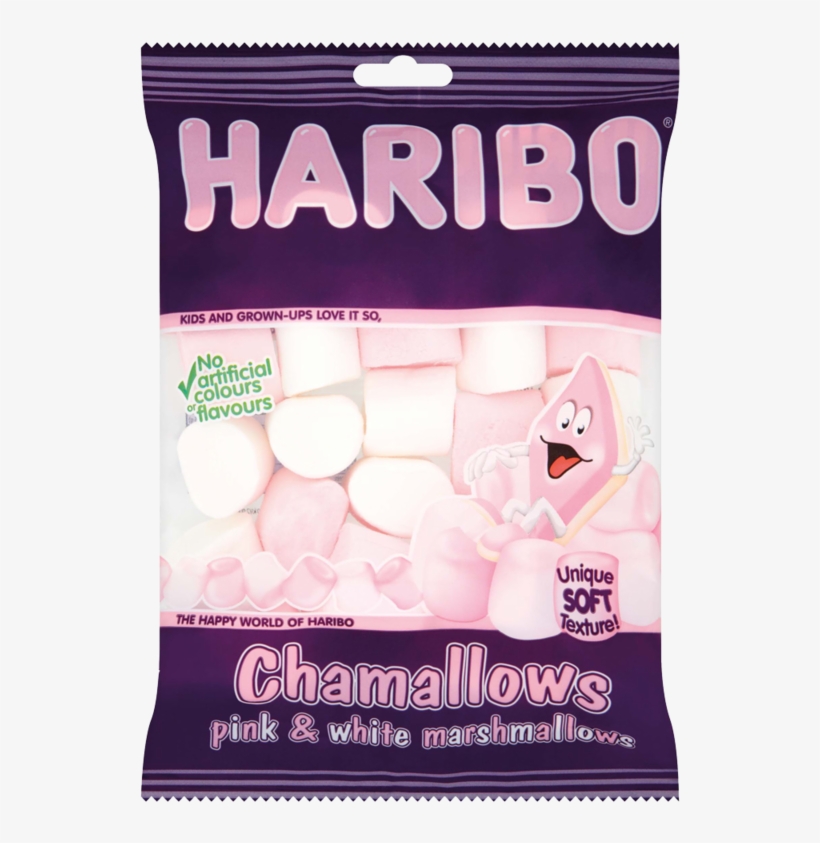 Haribo Chamallows Pink White Marshmallows 150g - Haribo Haribo Chamallows 150g - Pack Of 2, transparent png
