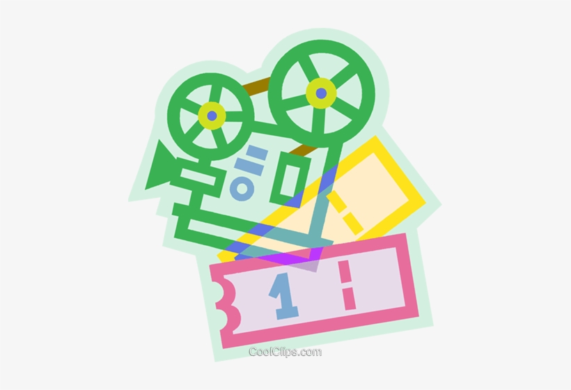 Movie Projector With Movie Tickets Royalty Free Vector - Film, transparent png