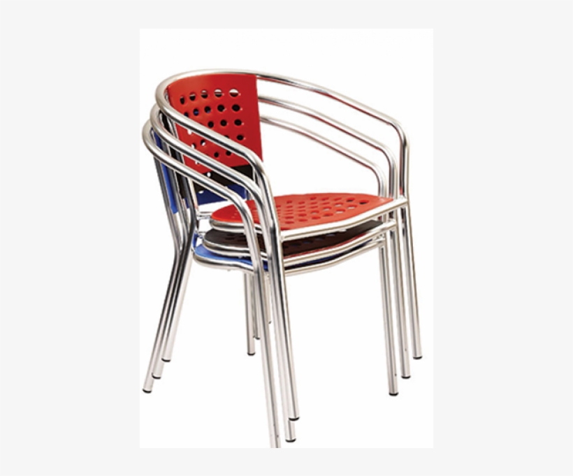 Lumina Aluminum Stacking Arm Chair W/ Perforated Back - Wish, transparent png