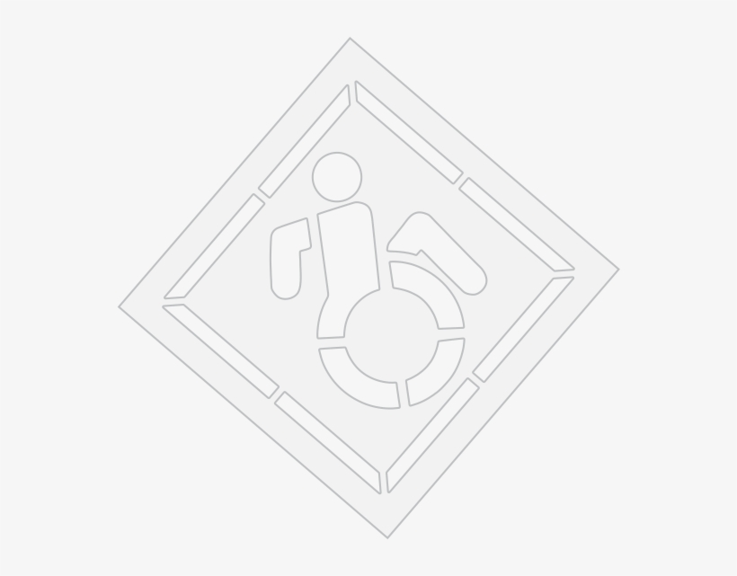 Image Is Not Available - Rae Ny Accessible Icon - Handicap Stencil With Background, transparent png