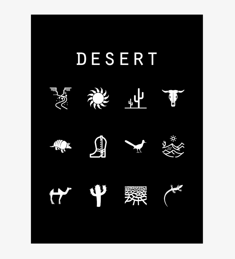 Camels And Cactus And Cows Oh My The Desert Is Everyone's - Graphic Design, transparent png