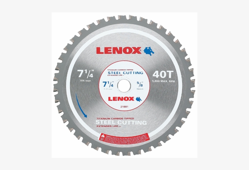 Lenox 5/8" Metal Circular Saw Blade 21894, transparent png